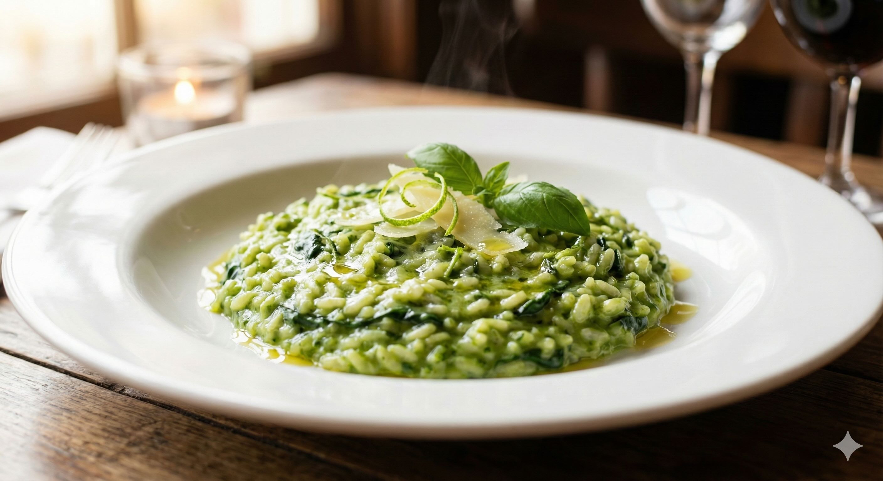 Creamy Spinach & Basil Risotto